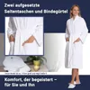 Bademantel Kimonokragen, Baumwolle, L, weiß Produktbild-Vorschau 4