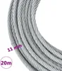 dkd-home-decor Drahtseil 20 m, 11 mm, verzinkter Stahl, Produktbild-Vorschau 4