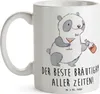 Mr. & Mrs. Panda Tasse Bester Bräutigam - Weiß - Geschenk, Produktbild-Vorschau 3