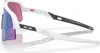 A side view of a pair of white Oakley Sutro Lite Sweep sunglasses with pink and blue lenses. Náhled obrázku produktu
