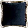 Mars & More kussens, zwart, met gouden franjes, 45x45 cm Productafbeelding-voorbeeld 2