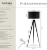 tectake® Stehleuchte Lunaris Dreibeingestell aus Stahl, 60 Produktbild-Vorschau 5