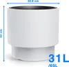 Pot de jardin Pot 46.8 Cm Round Terrace Garden Home White Voir les images du produit 8