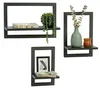 Étagère murale Relaxdays, lot de 3, métal et MDF, 3 Voir les images du produit 1
