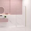 Duschspa Walk-In Dusche 100x200cm Gold gebürstet Duschwand Produktbild-Vorschau 1