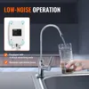 A hand holding a glass of water under a faucet, with a product detail image on the left. Anteprima dell’immagine prodotto