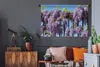 MuchoWow® Wandteppich Wandbehang Blauer Regen mit blauem Produktbild-Vorschau 5