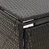 Contenitore per 1 bidone nero 70x80x117 cm in poly rattan Anteprima dell’immagine prodotto 5