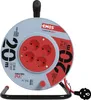 EMOS Kabeltrommel Schuko, 20m Kabel mit 1mm Querschnitt, 4 Steckdosen, Indoor Kabelrolle, Schutzklas Produktbild-Vorschau