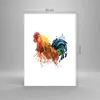 Poster - Poster ohne Rahmen - Hahn Ilustration Tier Farben Produktbild-Vorschau 4