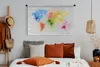 MuchoWow® Wandteppich Wandbehang Weltkarte - Abstrakt - Produktbild-Vorschau 5