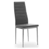 A single gray dining chair with a modern design, presented against a white background. Podgląd zdjęcia produktu