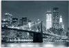 Toile Brooklyn Bridge 1 pièce 100x70 cm Feeby gris tableau Voir les images du produit 3
