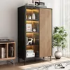 Merax vitrinekast met LED-verlichting, moderne vintage kast Productafbeelding-voorbeeld 3