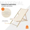 ECD Germany 2x Liegestuhl klappbar aus Holz, Beige, bis Produktbild-Vorschau 7