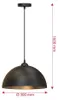 B.K.Licht lot de 2 Suspension design vintage noire or Ø30 Voir les images du produit 9