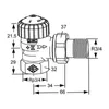 A technical diagram of a valve fitting with dimensions indicated. Anteprima dell’immagine prodotto