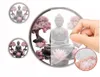 GKA XL Sonnenfänger Buddha mit Seerosen 20 cm Buntglas Produktbild-Vorschau 5