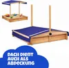 Pískoviště s nastavitelnou střechou 98 x 98 x 17 cm, Náhled obrázku produktu 3
