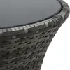 vidaXL Ensemble Bistro 3 pièces avec coussins Poly Rattan Voir les images du produit 4
