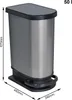 Rotho Paso Pedal Bin 50L Carbon Metallic Voir les images du produit 3
