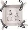 Clayre & Eef Brotkorb 35x35x8 cm Beige Grau Baumwolle Produktbild-Vorschau 2