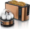 A copper-colored toaster and egg cooker set are displayed against a white background. Náhľad obrázku produktu