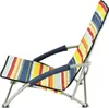 A striped camping chair shown from the side. Produktbild-Vorschau