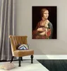 Umělecký tisk na plátně - Leonardo da Vinci, Dáma s erminem Náhled obrázku produktu 2