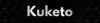 The image displays the brand name 'Kuketo' in large, silver, sans-serif font against a black background with a subtle geometric pattern. Podgląd zdjęcia produktu