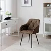 A brown armchair is placed in a home office setting next to a white desk. Produktbild-Vorschau