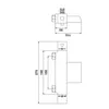 ROUSSEAU Karen thermostatic bath and shower mixer - Chrome Anteprima dell’immagine prodotto 5