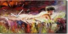 Wohnzimmer-Bild Leinwand Uhr 60x30 Ölgemälde Bett nackte Produktbild-Vorschau 1