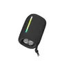 A black portable Bluetooth speaker with a light strip. Produktbild-Vorschau