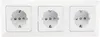 ChiliTec 22932 MILOS Set 3 Steckdosen + 3-fach Rahmen 250V/ Produktbild-Vorschau 1