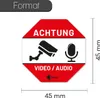 iSecur Video Audio Aufkleber 6x -Wetterfest selbstklebend I Produktbild-Vorschau 3