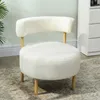 HOMCOM loungestoel, relaxstoel met Sherpa-fleece en metalen Productafbeelding-voorbeeld 2