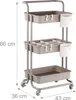 Chariot Relaxdays, 3 étages, chariot de service, chariot de Voir les images du produit 4