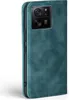 A teal flip case for a smartphone, showing the camera module. Produktbild-Vorschau
