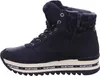 A side view of a black high-top sneaker boot with a white platform sole. Anteprima dell’immagine prodotto