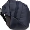 A close-up side view of a navy blue hip pack. Produktbild-Vorschau