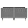 Fioriera con rotelle Grigio chiaro 100x80x54 cm PP Anteprima dell’immagine prodotto 3