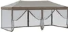 A taupe and white pop-up party tent with mesh side walls. Náhled obrázku produktu