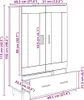 vidaXL Credenza in legno vecchio 69,5 x 31 x 115 cm Anteprima dell’immagine prodotto 7