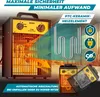 A marketing image for an electric heater, showing its features and benefits. Produktbild-Vorschau