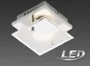 Briloner Kleine LED Wandlampe Deckenlampe aus Glas 12x12cm Produktbild-Vorschau 5