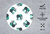 MuchoWow® Mauspad Mousepad Elefant - Muster - Grün 50x50 cm Produktbild-Vorschau 3