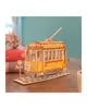 Drevené 3D puzzle s električkou Náhľad obrázku produktu 3