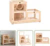 The Living Store Hamsterkäfig 81x40x60 cm Massivholz Tanne Produktbild-Vorschau 1