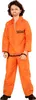 Costume de prisonnier américain orange, taille:158 Voir les images du produit 2